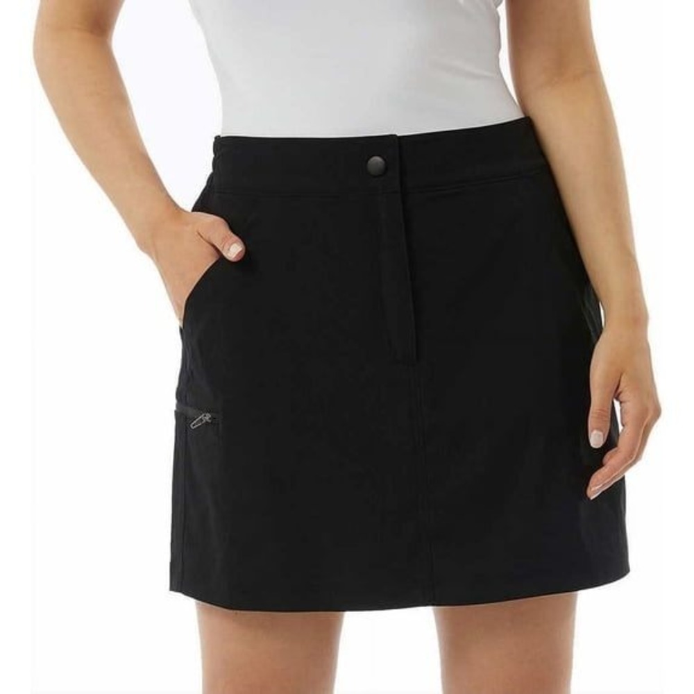 32 Degrees Cool Skort Womens Large Black Active Pockets Hiking Golf Tennis